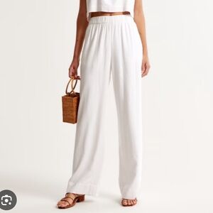 Abercrombie linen blend pull on pant